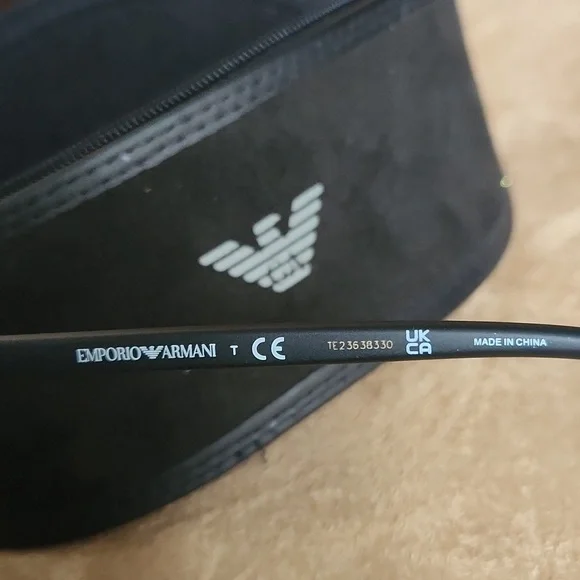 NWT ❗️ Emporio Armani men's sunglasses black and red with case - Picture 7 of 12